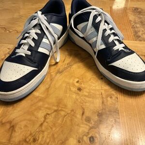 Adidas Navy, White and Light Blue Low-Top Sneakers